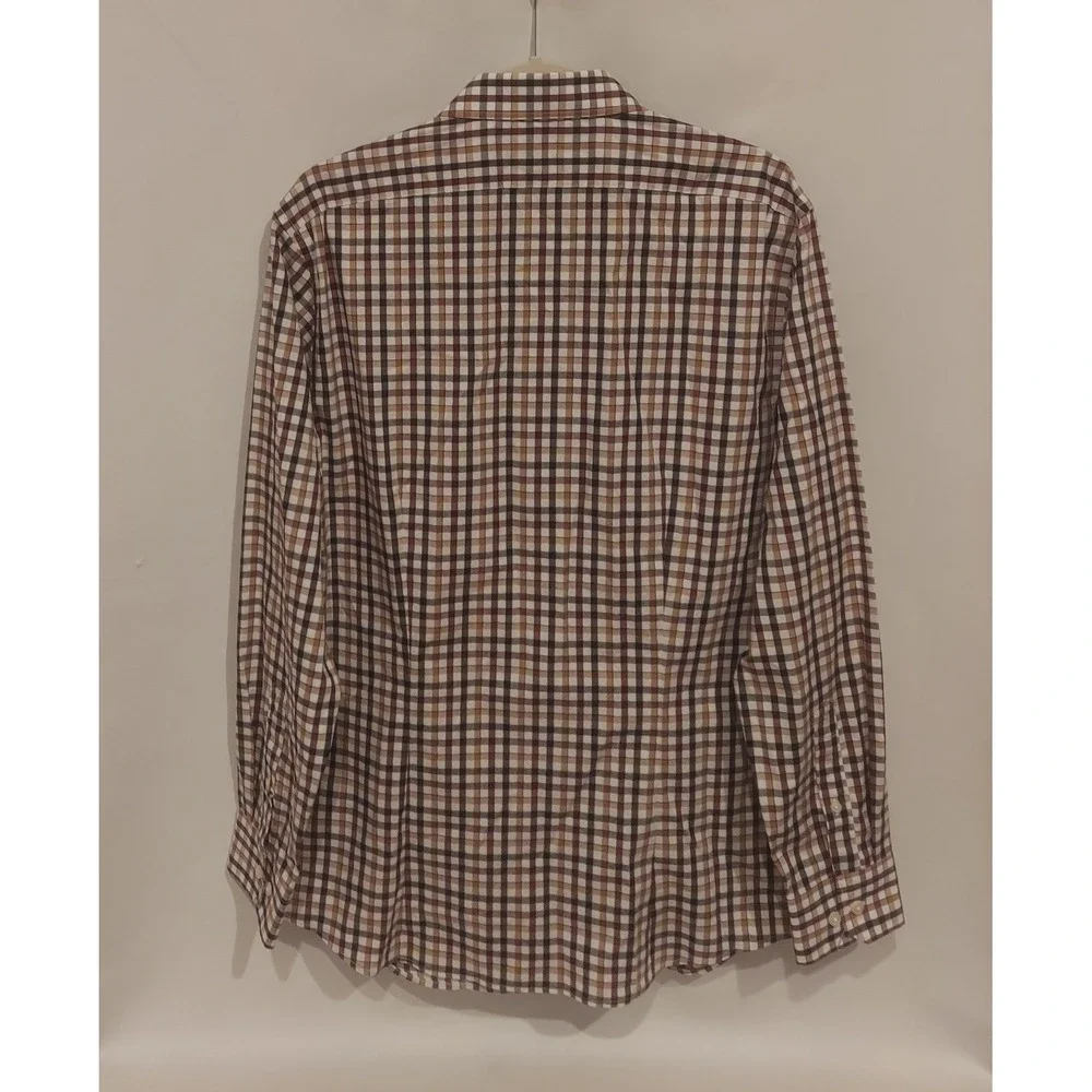 Banana Republic Mens Plaid Athletic Fit LS Dress Shirt Size Medium NWOT